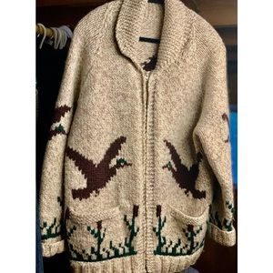 Authentic Cowichan Handmade Wool Sweater/Coat